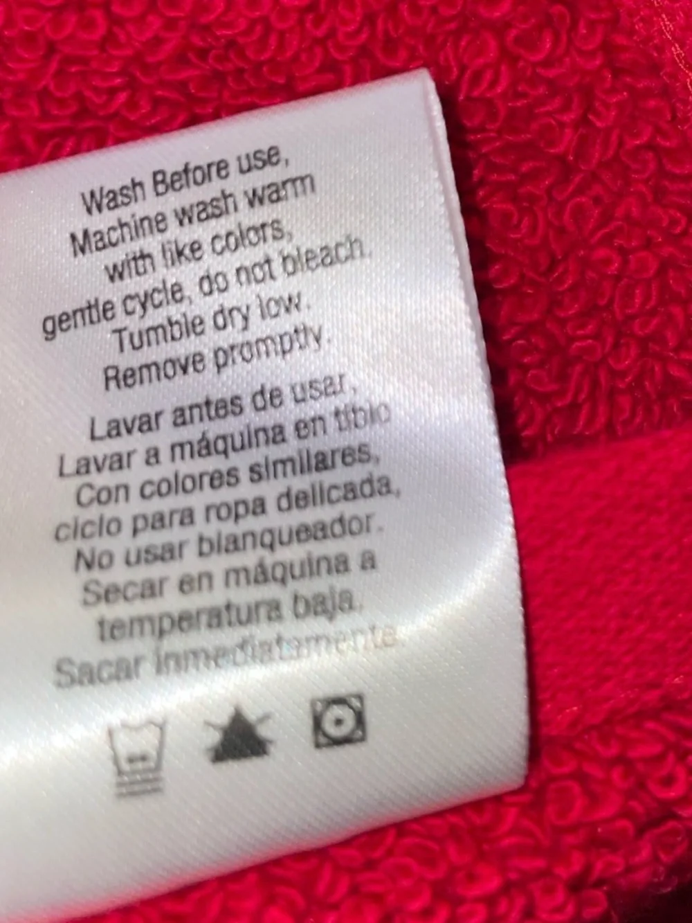 Canon Red Bath Mat 20 x 31 Plush Cotton Towel USA NWT Vintage